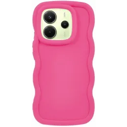 Phonesta Wavy Silikon Back Cover Hülle für Xiaomi Redmi Note 14 4G - Hot Pink