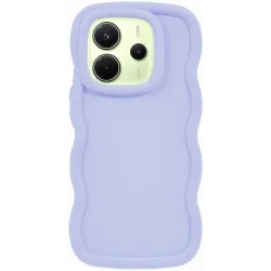 Phonesta Wavy Silikon Back Cover Hülle für Xiaomi Redmi Note 14 4G - Lila