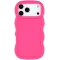 Phonesta Wavy Silikon Back Cover Hülle für Apple iPhone 17 Pro - Hot Pink