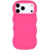 Phonesta Wavy Silikon Back Cover Hülle für Apple iPhone 17 Pro Max - Hot Pink