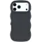 Phonesta Wavy Silikon Back Cover Hülle für Apple iPhone 17 Pro Max - Schwarz
