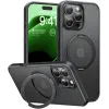 Torras Ostand Pro Back Cover Hülle mit MagSafe für Apple iPhone 16 Pro - Schwarz 0