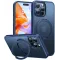 Torras Ostand Pro Back Cover Hülle mit MagSafe für Apple iPhone 16 Pro - Dunkelblau