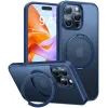 Torras Ostand Pro Back Cover Hülle mit MagSafe für Apple iPhone 16 Pro Max - Dunkelblau 0