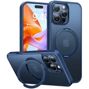 Torras Ostand Pro Back Cover Hülle mit MagSafe für Apple iPhone 16 Pro Max - Dunkelblau