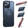 Torras Ostand Pro Back Cover Hülle mit MagSafe für Apple iPhone 16 - Schwarz 2