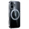 Torras Ostand Pro Back Cover Hülle mit MagSafe für Apple iPhone 16 - Transparent 2