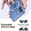 Torras Ostand Pro Back Cover Hülle mit MagSafe für Apple iPhone 16 - Transparent 6