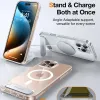 Torras Pstand Back Cover Hülle mit MagSafe für Apple iPhone 16 Pro - Transparent 6