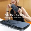 Torras Ostand Spin Back Cover Hülle mit MagSafe für Apple iPhone 16 Pro - Schwarz 3