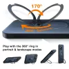 Torras Ostand Spin Back Cover Hülle mit MagSafe für Apple iPhone 16 Pro - Schwarz 4