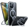 Torras Ostand Spin Back Cover Hülle mit MagSafe für Apple iPhone 16 Pro - Transparent 0