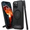 Torras Pstand Back Cover Hülle mit MagSafe für Apple iPhone 15 Plus - Schwarz
