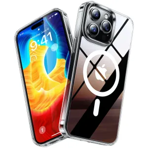 Torras Diamond Back Cover Hülle mit MagSafe für Apple iPhone 15 Pro Max - Transparent