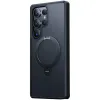 Torras Ostand Spin Back Cover Hülle mit MagSafe für Samsung Galaxy S25 Ultra - Schwarz 2