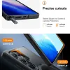 Torras Ostand Spin Back Cover Hülle mit MagSafe für Samsung Galaxy S25 Ultra - Schwarz 5