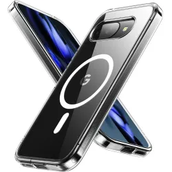 Torras Diamond Back Cover Hülle mit MagSafe für Google Pixel 9a - Transparent