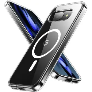 Torras Diamond Back Cover Hülle mit MagSafe für Google Pixel 9a - Transparent