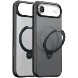Torras Ostand Spin Back Cover Hülle mit MagSafe für Apple iPhone Air - Schwarz