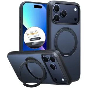 Torras Ostand Pro Back Cover Hülle mit MagSafe für Apple iPhone 17 Pro Max - Schwarz
