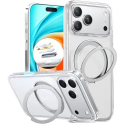 Torras Ostand Pro Back Cover Hülle mit MagSafe für Apple iPhone 17 Pro Max - Transparent