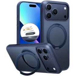 Torras Ostand Pro Back Cover Hülle mit MagSafe für Apple iPhone 17 Pro Max - Dunkelblau