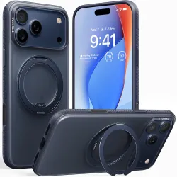 Torras Ostand R Fitness Back Cover Hülle mit MagSafe für Apple iPhone 17 Pro - Dunkelblau