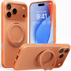 Torras Ostand R Fitness Back Cover Hülle mit MagSafe für Apple iPhone 17 Pro Max - Orange