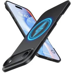 Torras SlimFit Back Cover Hülle mit MagSafe für Apple iPhone Air - Schwarz