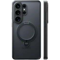 Torras Ostand Spin Back Cover Hülle mit MagSafe für Samsung Galaxy S26 Ultra - Schwarz