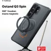 Torras Ostand Spin Back Cover Hülle mit MagSafe für Samsung Galaxy S26 Ultra - Schwarz 6