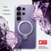 Torras Ostand Spin Back Cover Hülle mit MagSafe für Samsung Galaxy S26 Ultra - Transparent 1