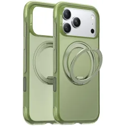 Torras Ostand O3 Air Back Cover Hülle mit MagSafe für Apple iPhone 17 Pro Max - Grün